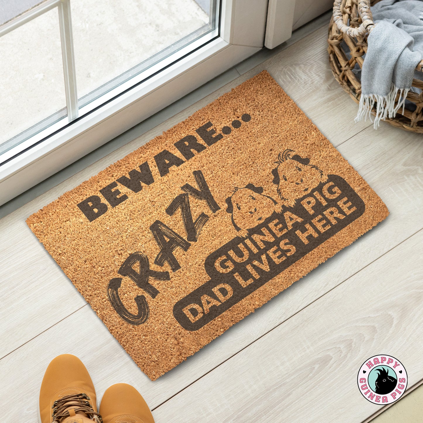 Crazy Guinea Pig Dad Lives Here Doormat