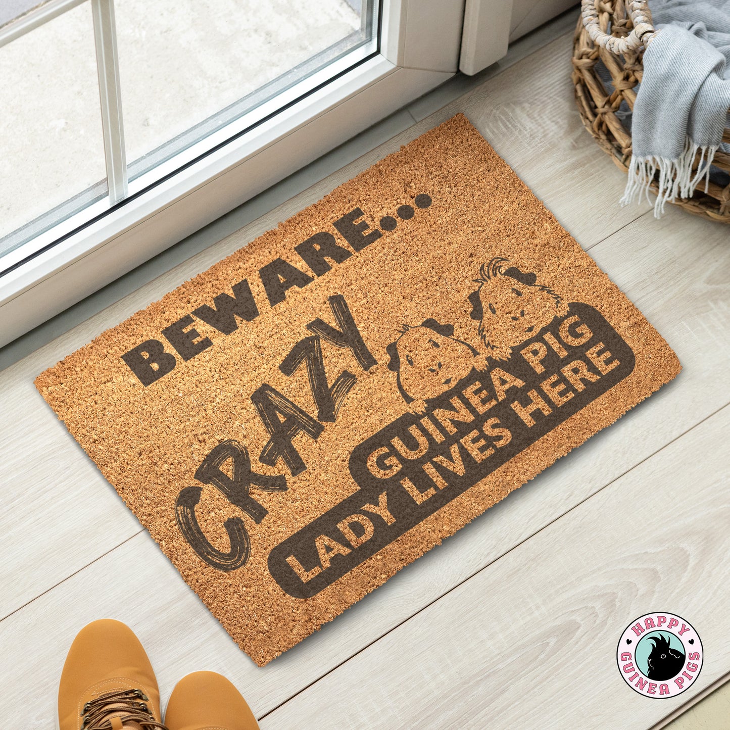 Crazy Guinea Pig Lady Lives Here Doormat