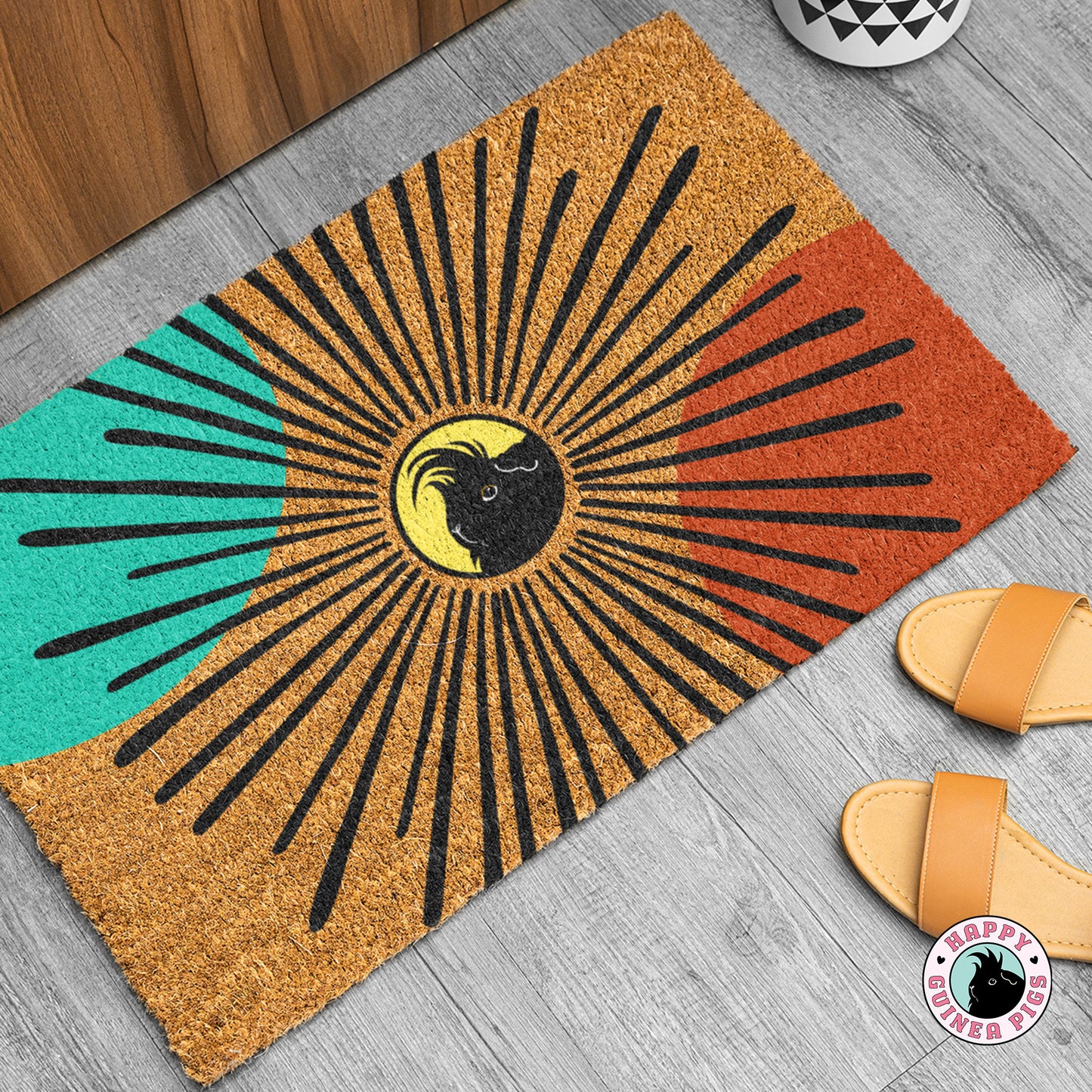 Guinea Pig Sun Burst Doormat