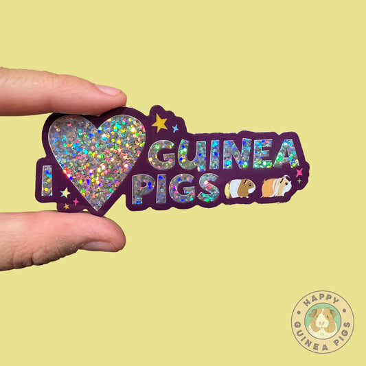 I Love Guinea Pigs Sticker